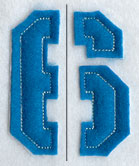 Collegiate Number 6 (Crafty Cut Applique) (5 Inch)