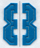 Collegiate Number 8 (Crafty Cut Applique) (5 Inch)