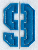 Collegiate Number 9 (Crafty Cut Applique) (5 Inch)