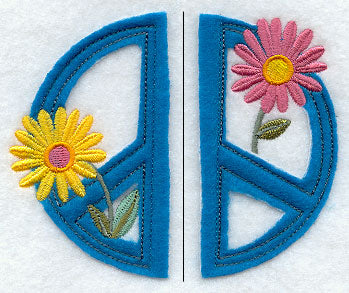Peace, Love, and Flowers (Split, Crafty Cut Applique)