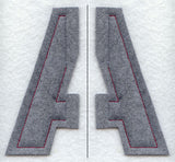 Collegiate Letter Alpha (Crafty Cut Applique) (5 Inch)
