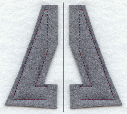 Collegiate Letter Delta (Crafty Cut Applique) (5 Inch)