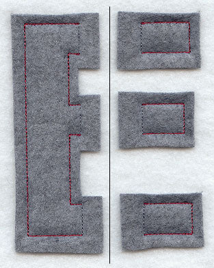 Collegiate Letter Epsilon (Crafty Cut Applique) (5 Inch)