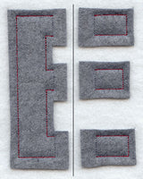 Collegiate Letter Epsilon (Crafty Cut Applique) (5 Inch)