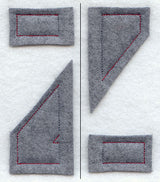 Collegiate Letter Zeta (Crafty Cut Applique) (5 Inch)