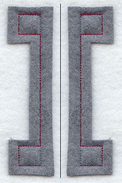 Collegiate Letter Iota (Crafty Cut Applique) (5 Inch)