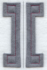 Collegiate Letter Iota (Crafty Cut Applique) (5 Inch)
