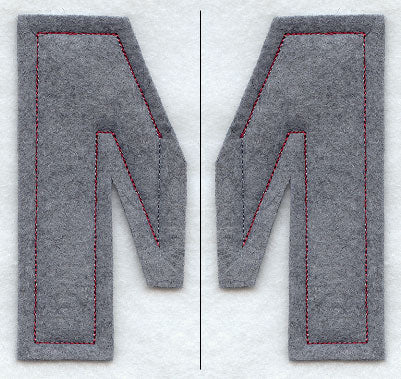 Collegiate Letter Mu (Crafty Cut Applique) (5 Inch)