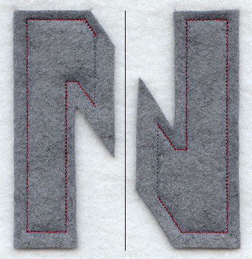 Collegiate Letter Nu (Crafty Cut Applique) (5 Inch)