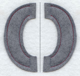 Collegiate Letter Omicron (Crafty Cut Applique) (5 Inch)