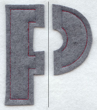 Collegiate Letter Rho (Crafty Cut Applique) (5 Inch)