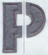 Collegiate Letter Rho (Crafty Cut Applique) (5 Inch)