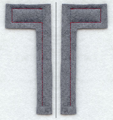 Collegiate Letter Tau (Crafty Cut Applique) (5 Inch)