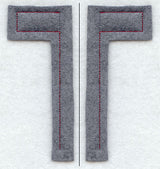 Collegiate Letter Tau (Crafty Cut Applique) (5 Inch)