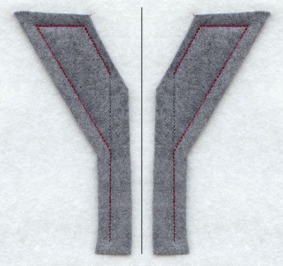 Collegiate Letter Upsilon (Crafty Cut Applique) (5 Inch)