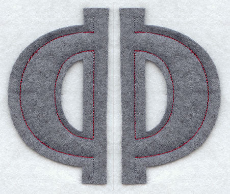 Collegiate Letter Phi (Crafty Cut Applique) (5 Inch)