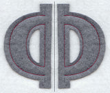 Collegiate Letter Phi (Crafty Cut Applique) (5 Inch)