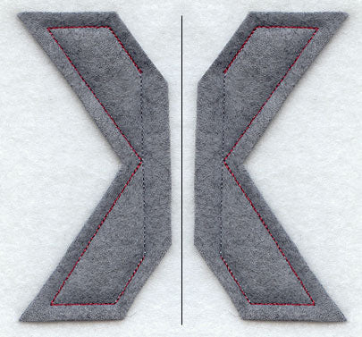 Collegiate Letter Chi (Crafty Cut Applique) (5 Inch)