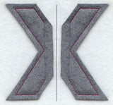 Collegiate Letter Chi (Crafty Cut Applique) (5 Inch)