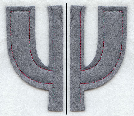 Collegiate Letter Psi (Crafty Cut Applique) (5 Inch)
