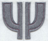 Collegiate Letter Psi (Crafty Cut Applique) (5 Inch)