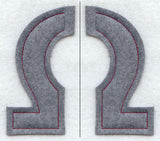 Collegiate Letter Omega (Crafty Cut Applique) (5 Inch)