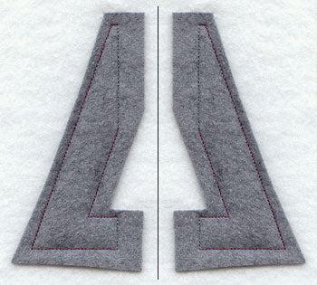 Collegiate Letter Delta (Crafty Cut Applique) (5 Inch)