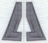 Collegiate Letter Delta (Crafty Cut Applique) (5 Inch)