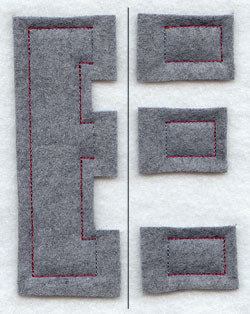 Collegiate Letter Epsilon (Crafty Cut Applique) (5 Inch)