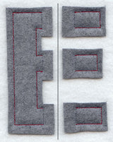 Collegiate Letter Epsilon (Crafty Cut Applique) (5 Inch)