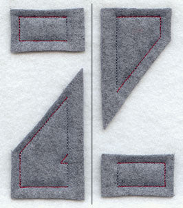 Collegiate Letter Zeta (Crafty Cut Applique) (5 Inch)