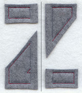 Collegiate Letter Zeta (Crafty Cut Applique) (5 Inch)