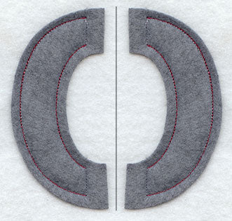 Collegiate Letter Omicron (Crafty Cut Applique) (5 Inch)