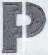 Collegiate Letter Rho (Crafty Cut Applique) (5 Inch)
