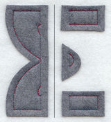 Collegiate Letter Sigma (Crafty Cut Applique) (5 Inch)