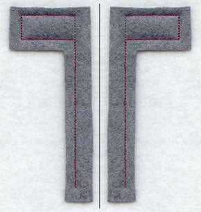 Collegiate Letter Tau (Crafty Cut Applique) (5 Inch)