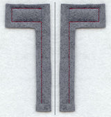 Collegiate Letter Tau (Crafty Cut Applique) (5 Inch)