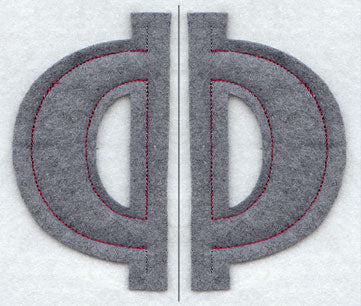 Collegiate Letter Phi (Crafty Cut Applique) (5 Inch)