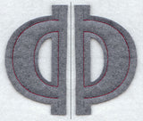 Collegiate Letter Phi (Crafty Cut Applique) (5 Inch)