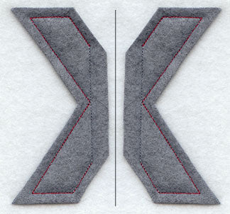 Collegiate Letter Chi (Crafty Cut Applique) (5 Inch)