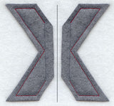 Collegiate Letter Chi (Crafty Cut Applique) (5 Inch)