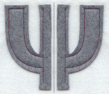 Collegiate Letter Psi (Crafty Cut Applique) (5 Inch)