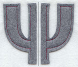 Collegiate Letter Psi (Crafty Cut Applique) (5 Inch)