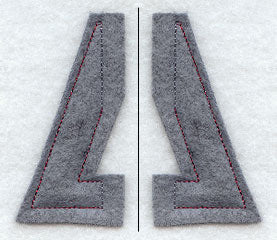 Collegiate Letter Delta (Crafty Cut Applique) (5 Inch)