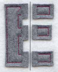 Collegiate Letter Epsilon (Crafty Cut Applique) (5 Inch)