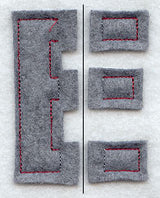 Collegiate Letter Epsilon (Crafty Cut Applique) (5 Inch)