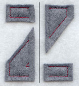 Collegiate Letter Zeta (Crafty Cut Applique) (5 Inch)