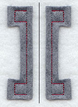 Collegiate Letter Iota (Crafty Cut Applique) (5 Inch)