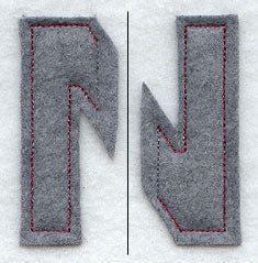Collegiate Letter Nu (Crafty Cut Applique) (5 Inch)