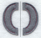 Collegiate Letter Omicron (Crafty Cut Applique) (5 Inch)